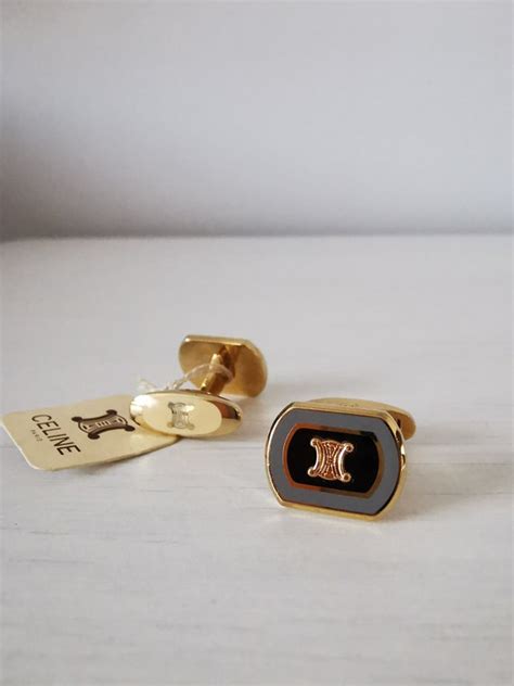 Clous Celine Cufflinks in Brass with Vintage Gold finish